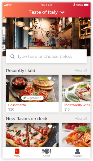 A menu with beautiful food photos